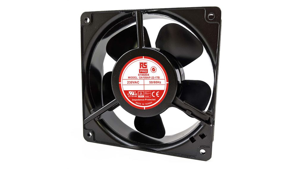Axial Fan AC Dual Ball 120x120x38mm 230V 90mA 46dBA 186.9m³/h IP44